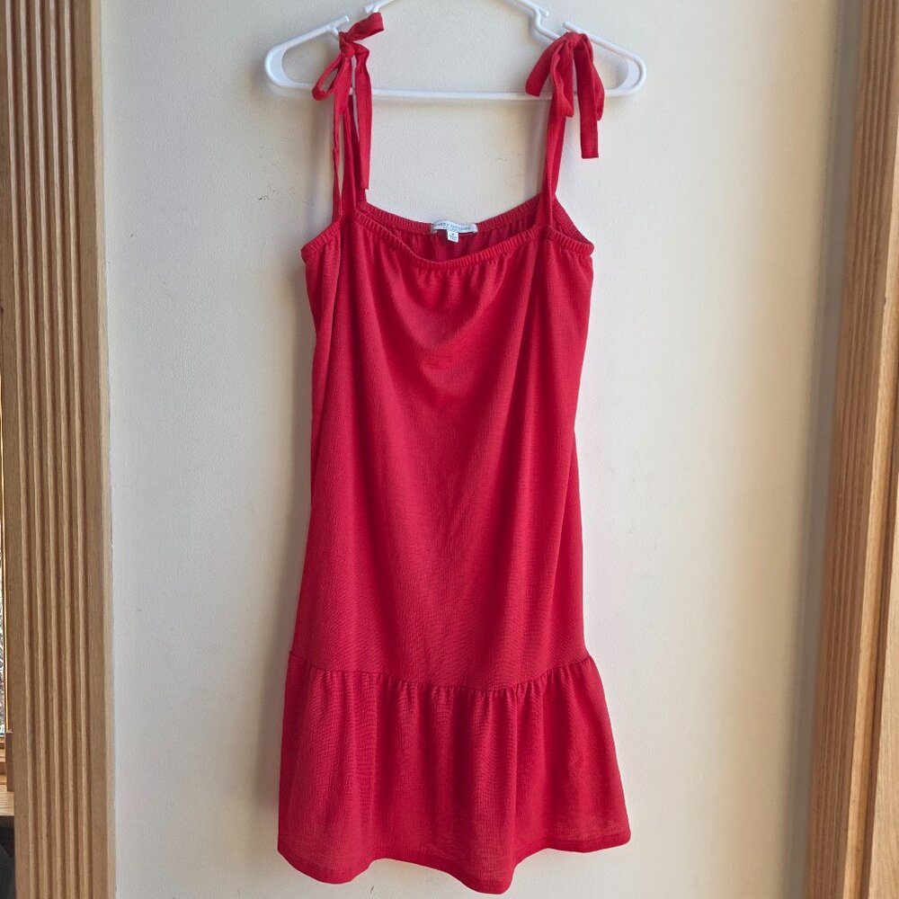 Green Envelope Red Sundress Size Medium